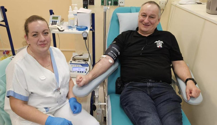 Richard Gnojek při svém posledním odběru krve 28. ledna 2026