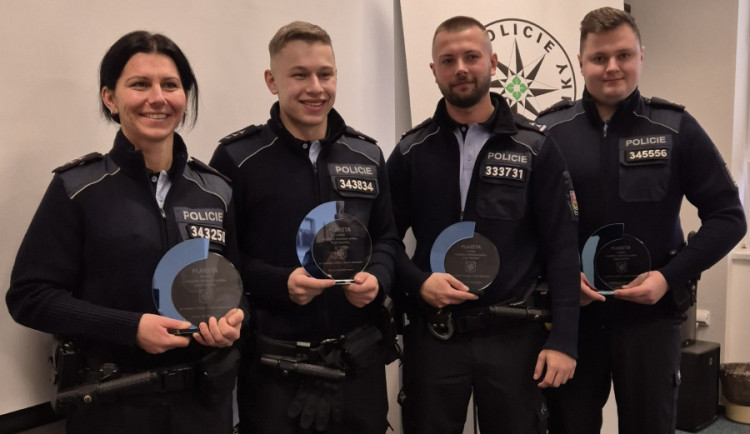 Zleva: Ivana Chromá, Ladislav Halouzka, Daniel Kubát a David Novotný