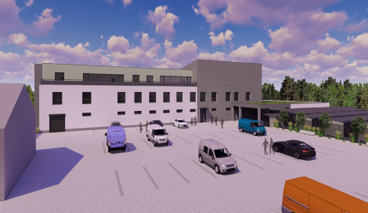 FOTO: Policie chce multifunkční areál v Rančířově. Budou tam psi i zabavená auta. Vizualizace: Se svolením Policie ČR