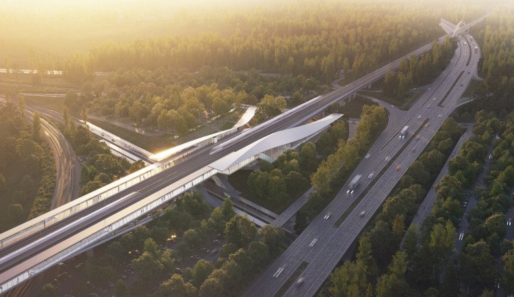 Vizualizace terminálu v Jihlavě - Pávově. Vizualizace: Se svolením Správy železnic