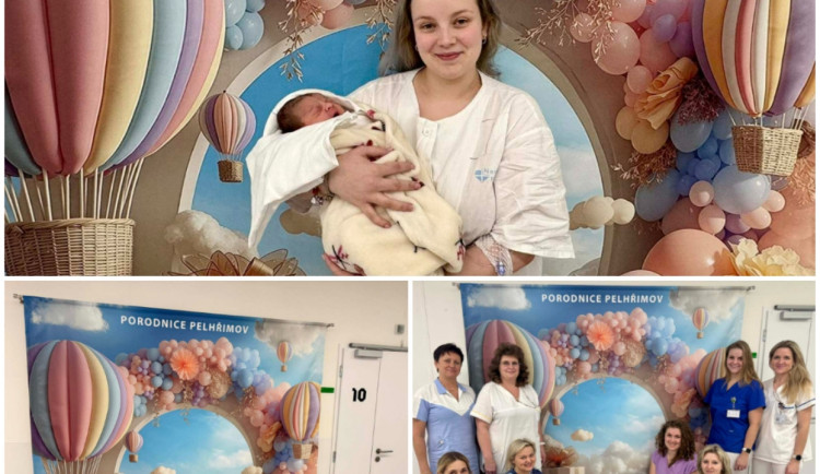 První chvíle s miminkem zachytí nový fotokoutek v pelhřimovské porodnici