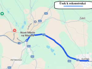 Silničáři letos na Žďársku opraví část tahu z Nového Města na Moravě do Olešné