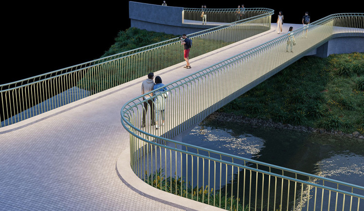 Zábradlí i s osvětlením. K proměně mostu v Olomouci přispěl i renomovaný ateliér