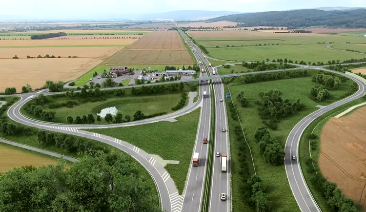Čtyřpruhový tah z Olomouce do Šternberka? ŘSD žádá o důležitá povolení