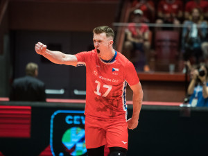 FOTO: Čeští volejbalisté v Evropské lize poprvé prohráli, Dánsku v Jihlavě podlehli 2:3. Foto: Český volejbal / Ondřej Driml