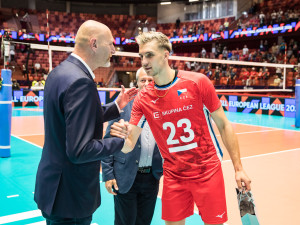 FOTO: Čeští volejbalisté v Evropské lize poprvé prohráli, Dánsku v Jihlavě podlehli 2:3. Foto: Český volejbal / Ondřej Driml