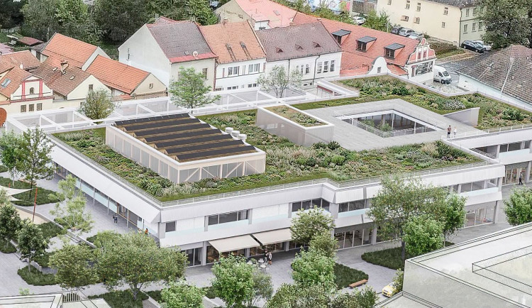 Vizualizace budoucí podoby nového centra městských služeb v Pelhřimově