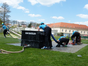 Dobrovolní hasiči - okrsková soutěž v Batelově, 7.5.2016