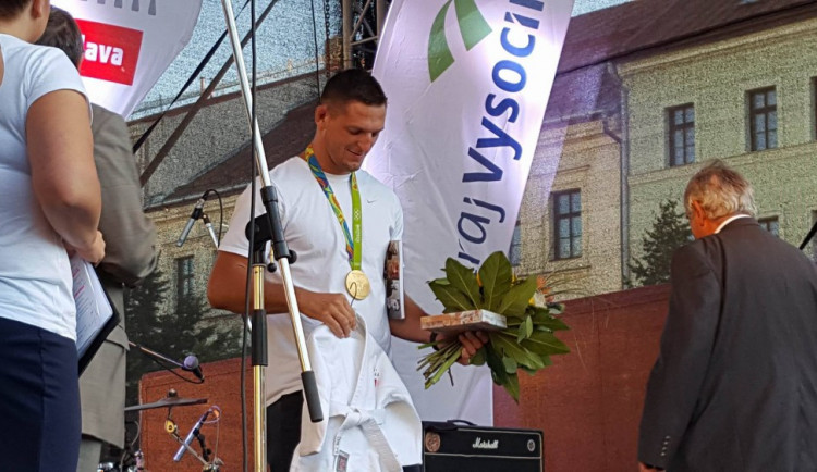 Slavnostní přivítání Lukáše Krpálka v Jihlavě