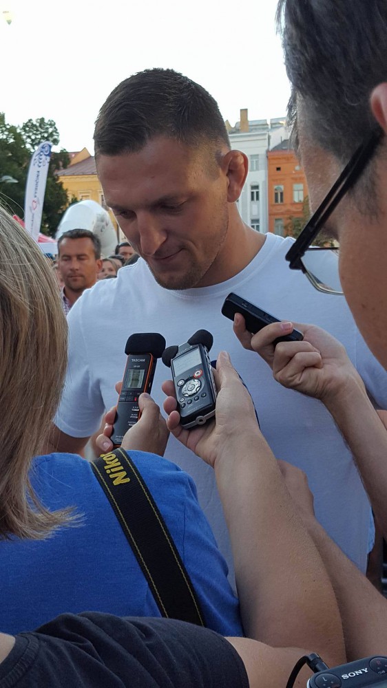 Slavnostní přivítání Lukáše Krpálka v Jihlavě