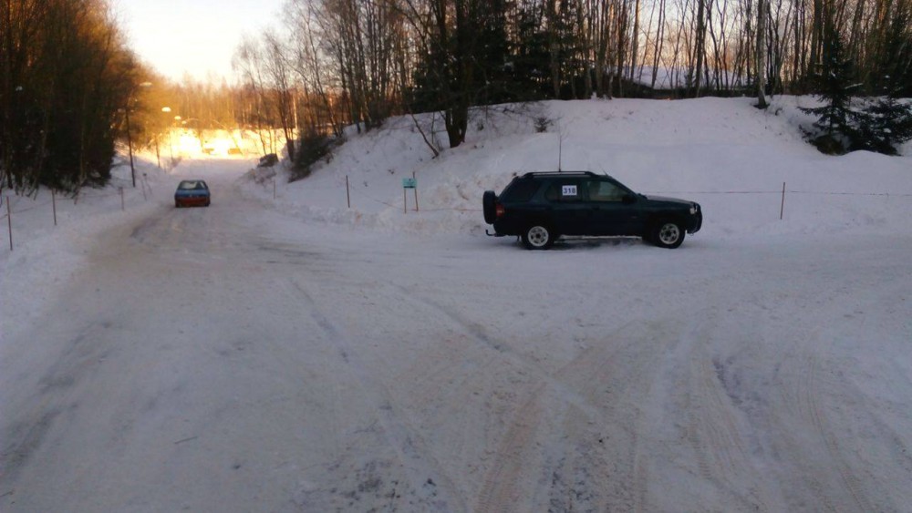 Sněžná rally v Pístově u Jihlavy