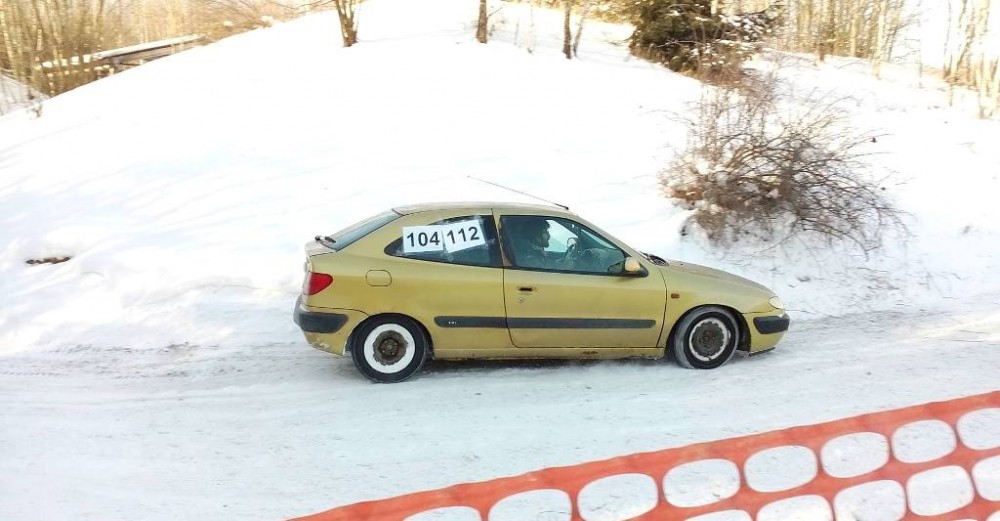 Sněžná rally v Pístově u Jihlavy