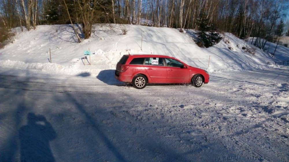 Sněžná rally v Pístově u Jihlavy