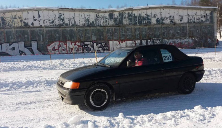 Sněžná rally v Pístově u Jihlavy