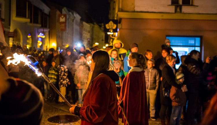 Svatomartinský průvod a ohňostroj 2017