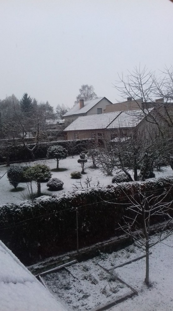 První sníh na Vysočině