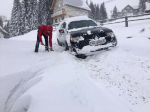 První sníh na Vysočině