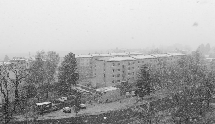 První sníh na Vysočině