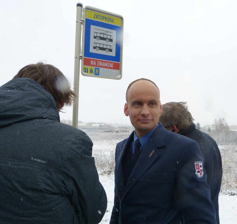 Otevření trolejbusové linky ve Vrchlického ulici