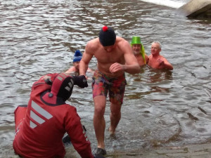 Novoroční koupání v Jihlavě 2018