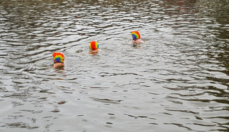 Novoroční koupání v Jihlavě 2018