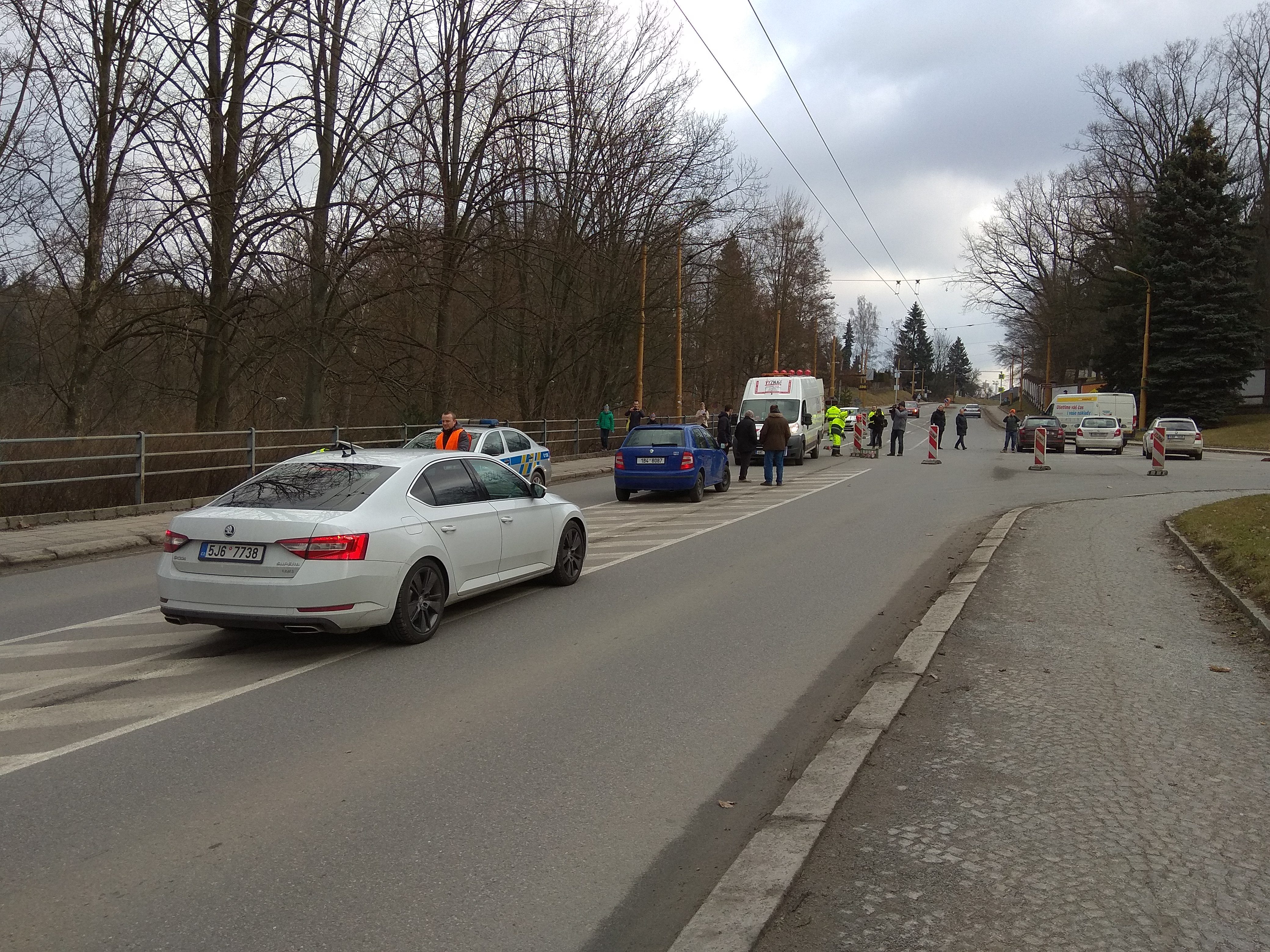 Uzavření Brněnského mostu z důvodu rekonstrukce, duben 2017