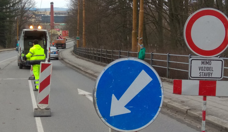 Uzavření Brněnského mostu z důvodu rekonstrukce, duben 2017
