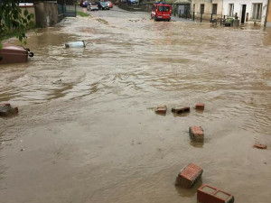 Průtrž mračen na Vysočině, červen 2018