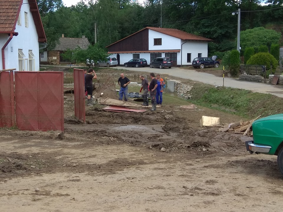Přívalové deště v Jestřebí