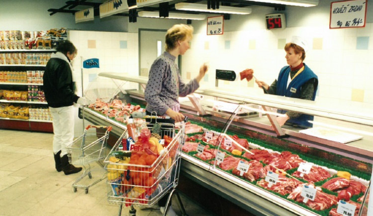 První supermarket v ČR - jihlavská Mana