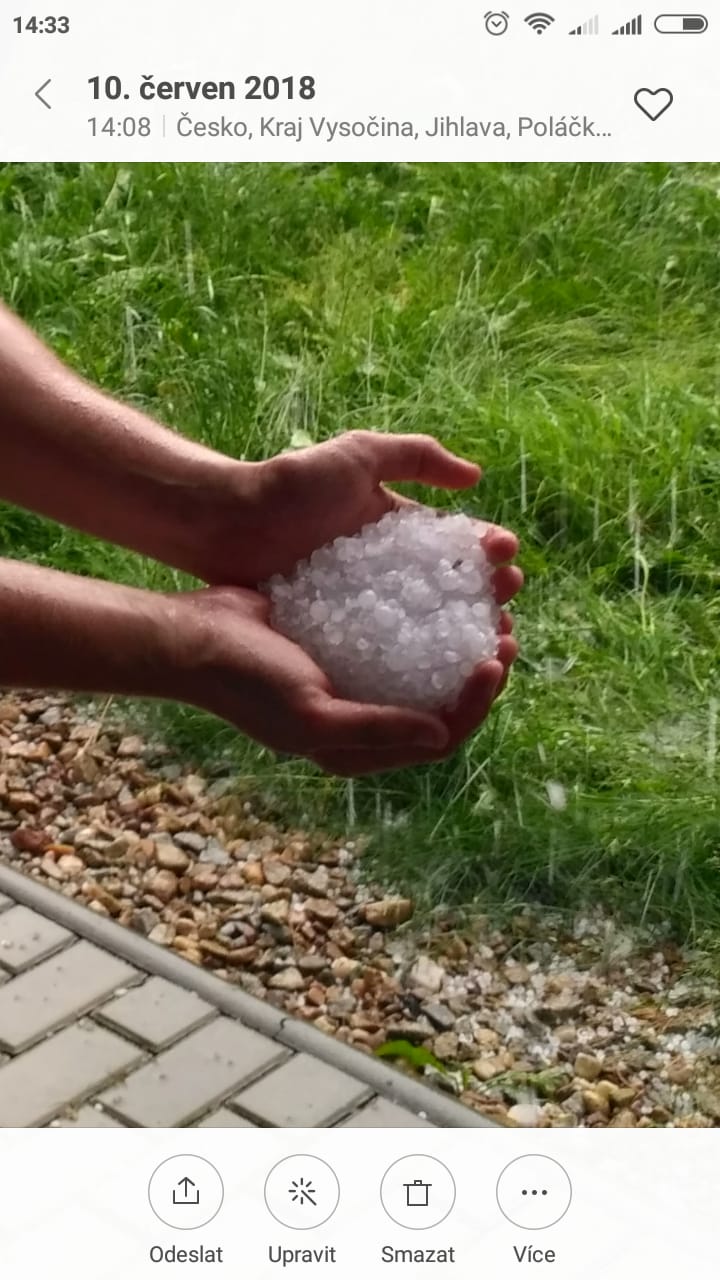 Silný déšť na Vysočině, 10. června 2018