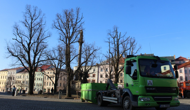 Kácení lip na Masarykově náměstí