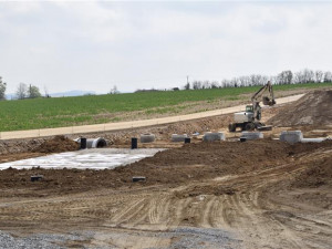 Stavba obchvatu Velkého Beranova, duben 2019