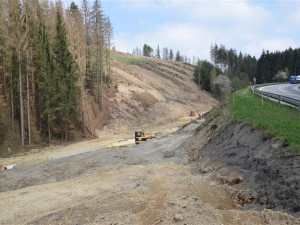 Stavba obchvatu Velkého Beranova, duben 2019