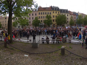 Demonstrace na jihlavském Masarykově náměstí - nezávislost justice