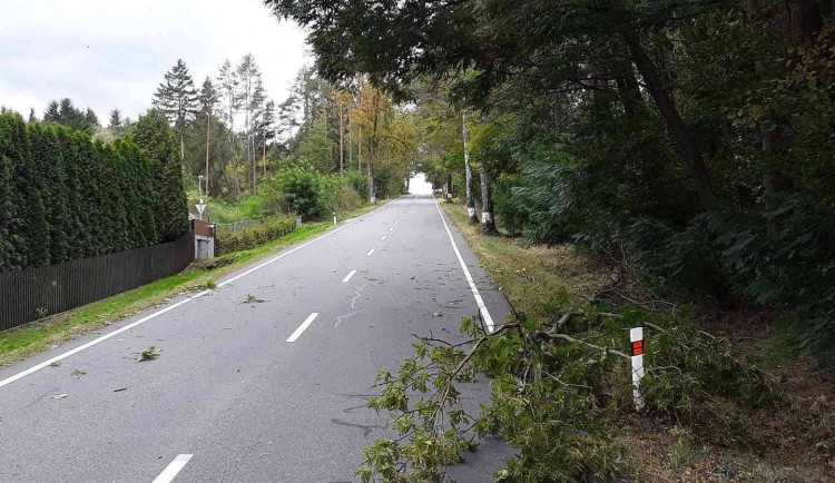 Silný vítr na Vysočině zaměstnal hasiče