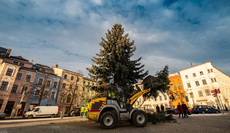 Z Masarykova náměstí mizí vánoční stromeček