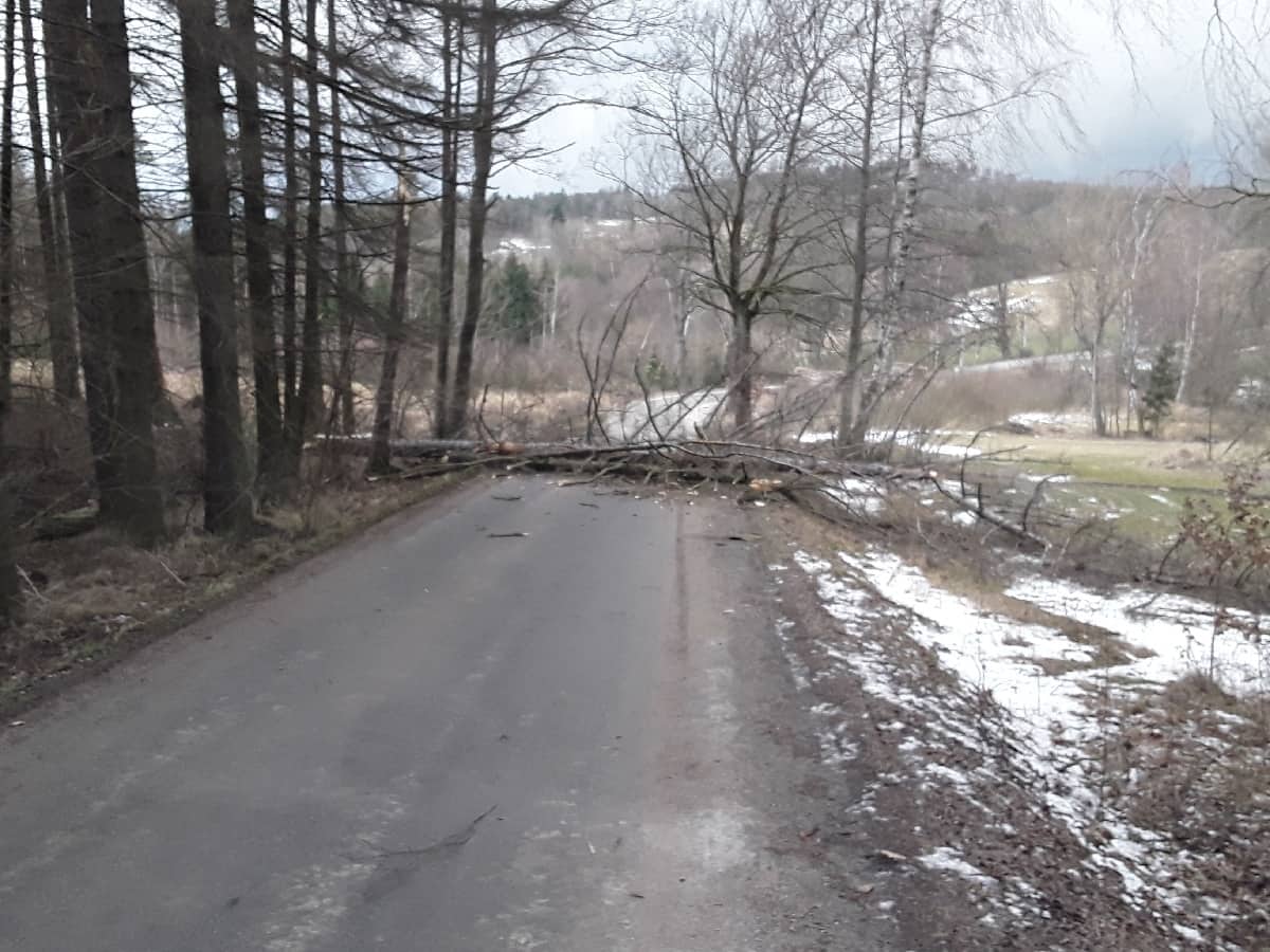 Orkán Sabine na Vysočině