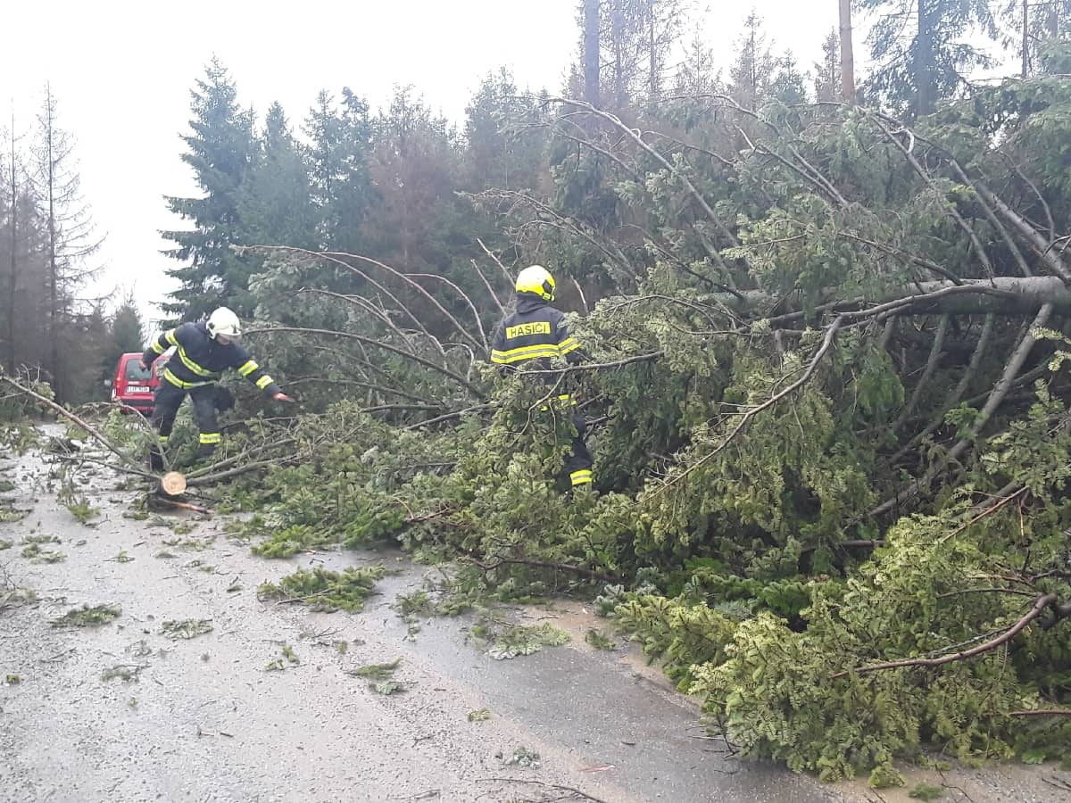 Orkán Sabine na Vysočině