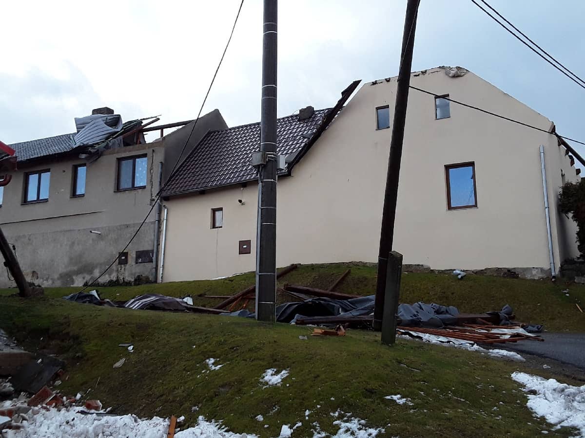 Orkán Sabine na Vysočině