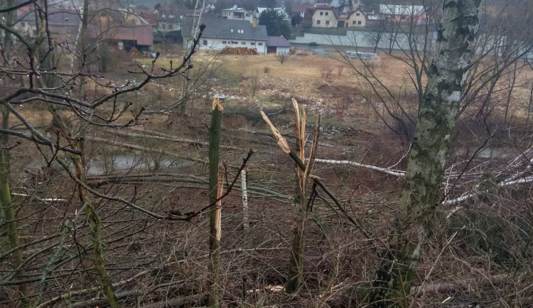 Orkán Sabine na Vysočině