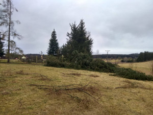 Orkán Sabine na Vysočině