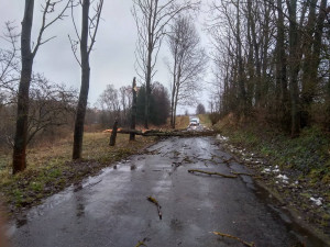 Orkán Sabine na Vysočině