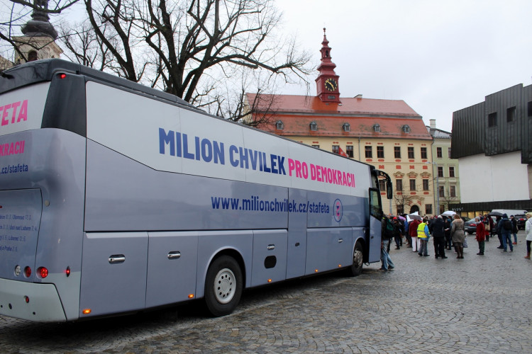 Štafeta pro demokracii v Jihlavě