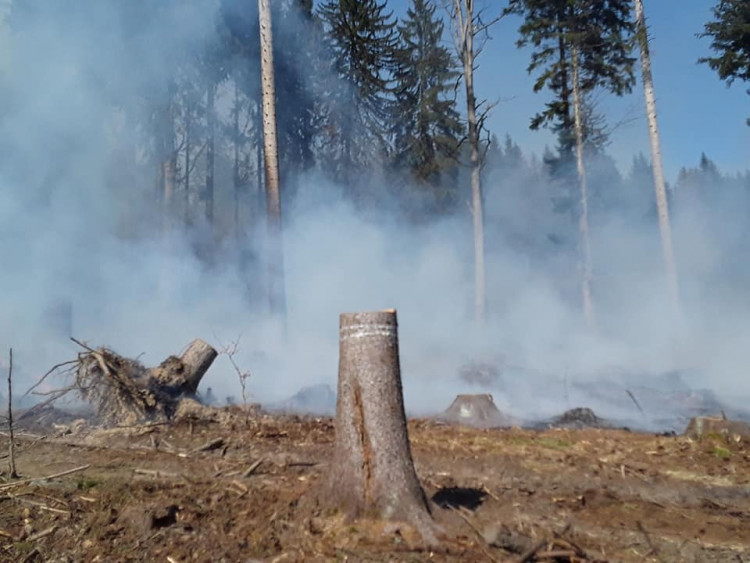 Požáry na Vysočině 6.4.2020