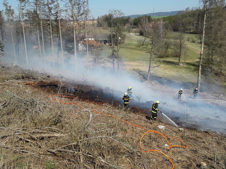 Požáry na Vysočině 6.4.2020