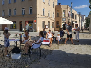 Lidé v Jihlavě vyjádřili podporu demonstrantů v Bělorusku