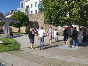 Lidé v Jihlavě vyjádřili podporu demonstrantů v Bělorusku