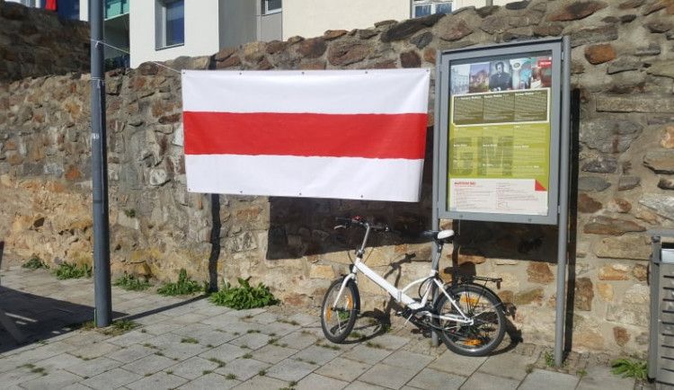 Lidé v Jihlavě vyjádřili podporu demonstrantů v Bělorusku