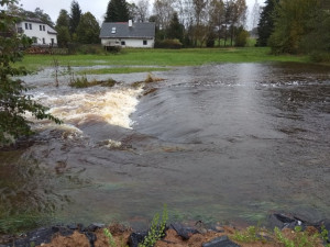 Přívalový déšť na Vysočině, řeka Svratka, 14.10.2020